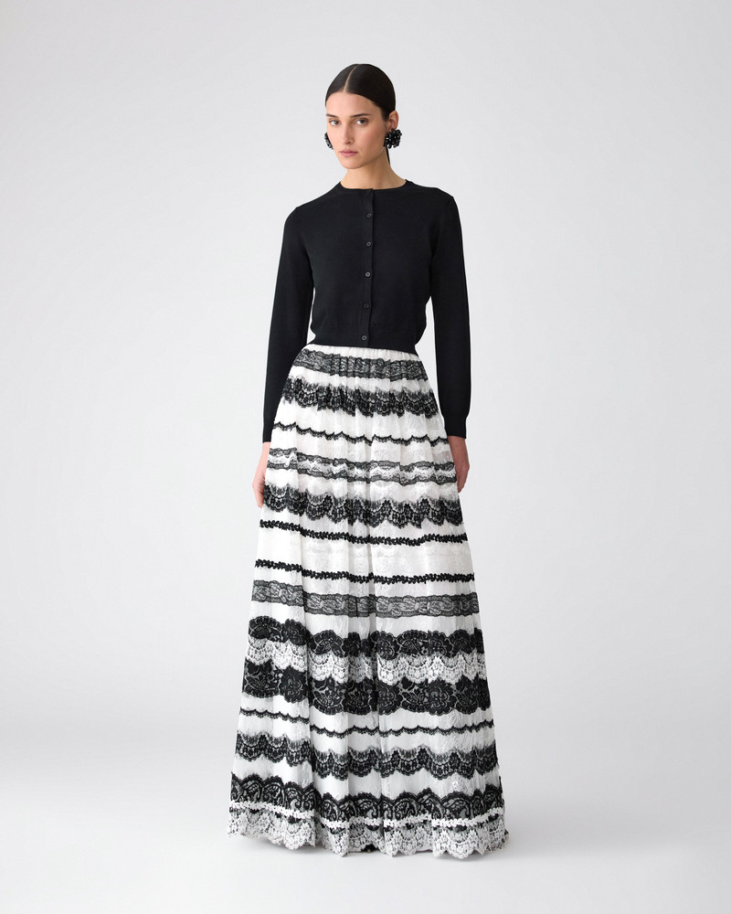 CAROLINA HERRERA Embroidered Lace Ball Skirt outlook