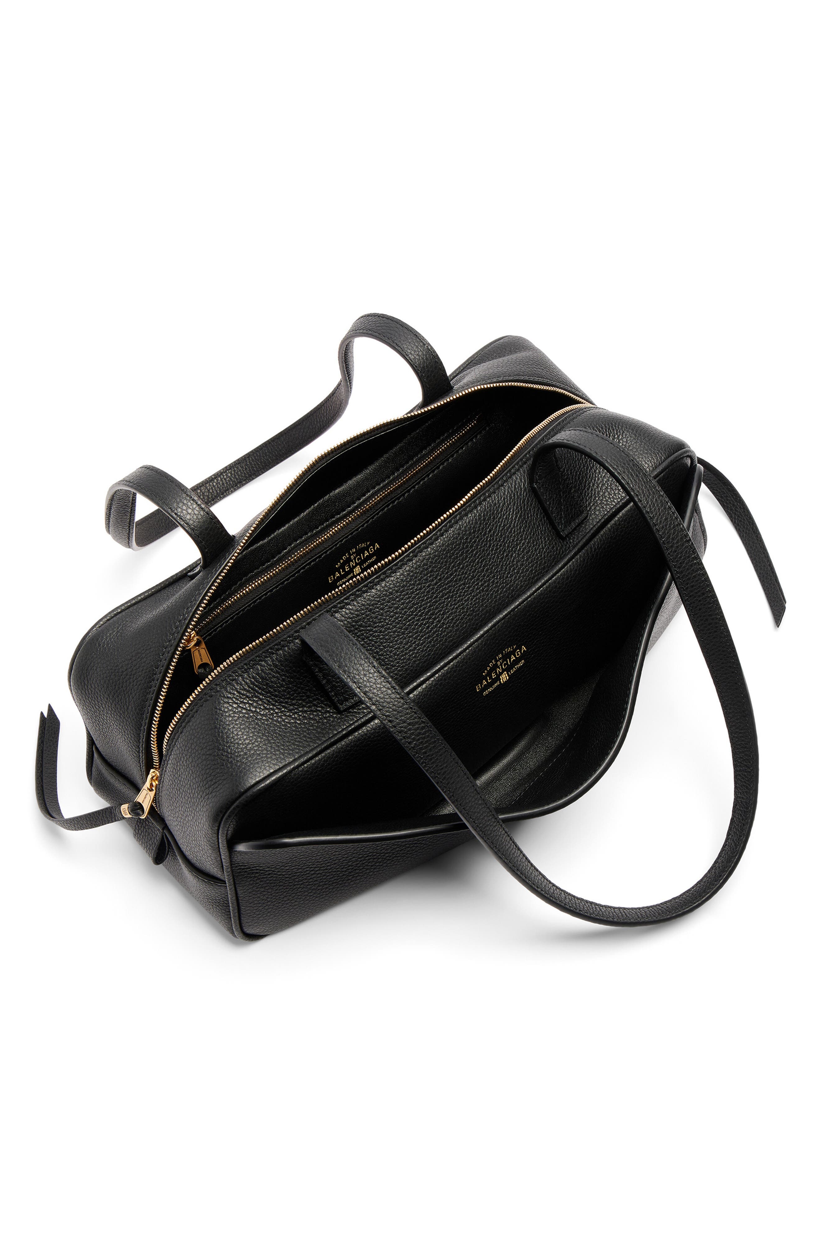 Balenciaga Small Bowling Leather Satchel in Black at Nordstrom - 4