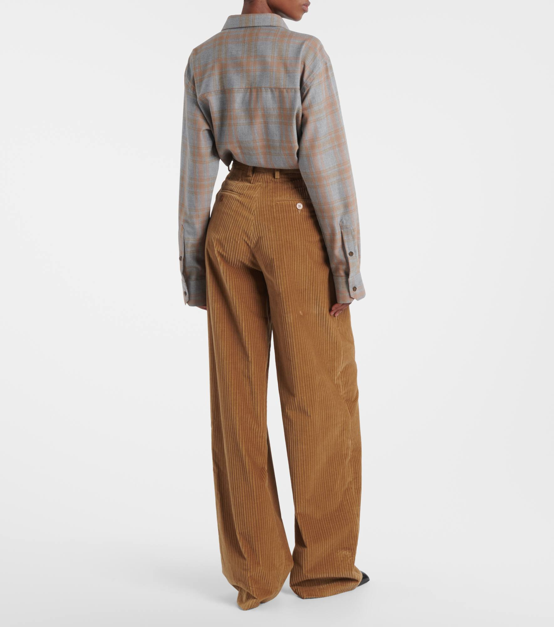 Pip cotton corduroy wide-leg pants - 3