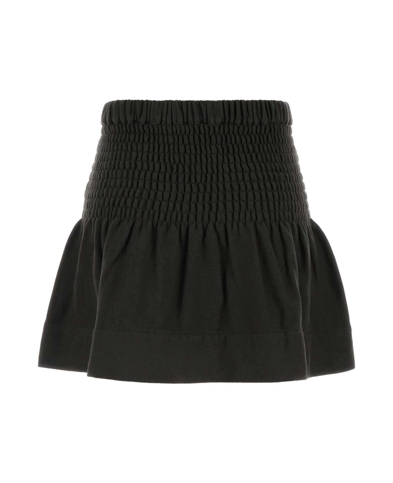 Charcoal Cotton Pacifica Mini Skirt - 2