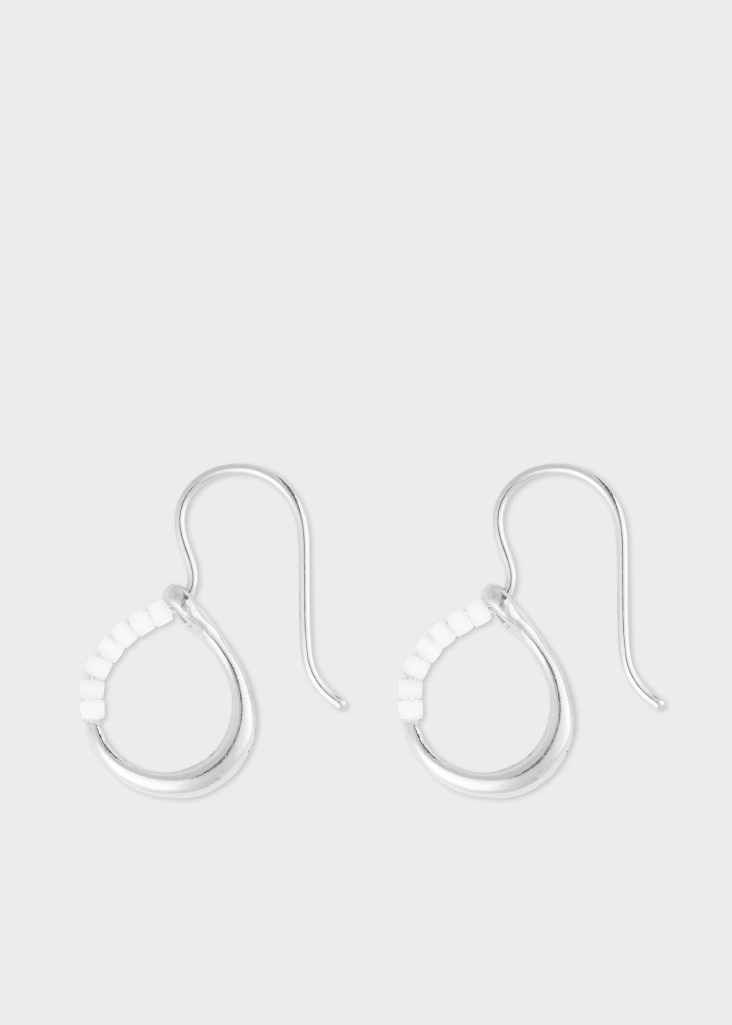 Miyuki Glass Bead Tiny Hoop Earrings by Helena Rohner - 1