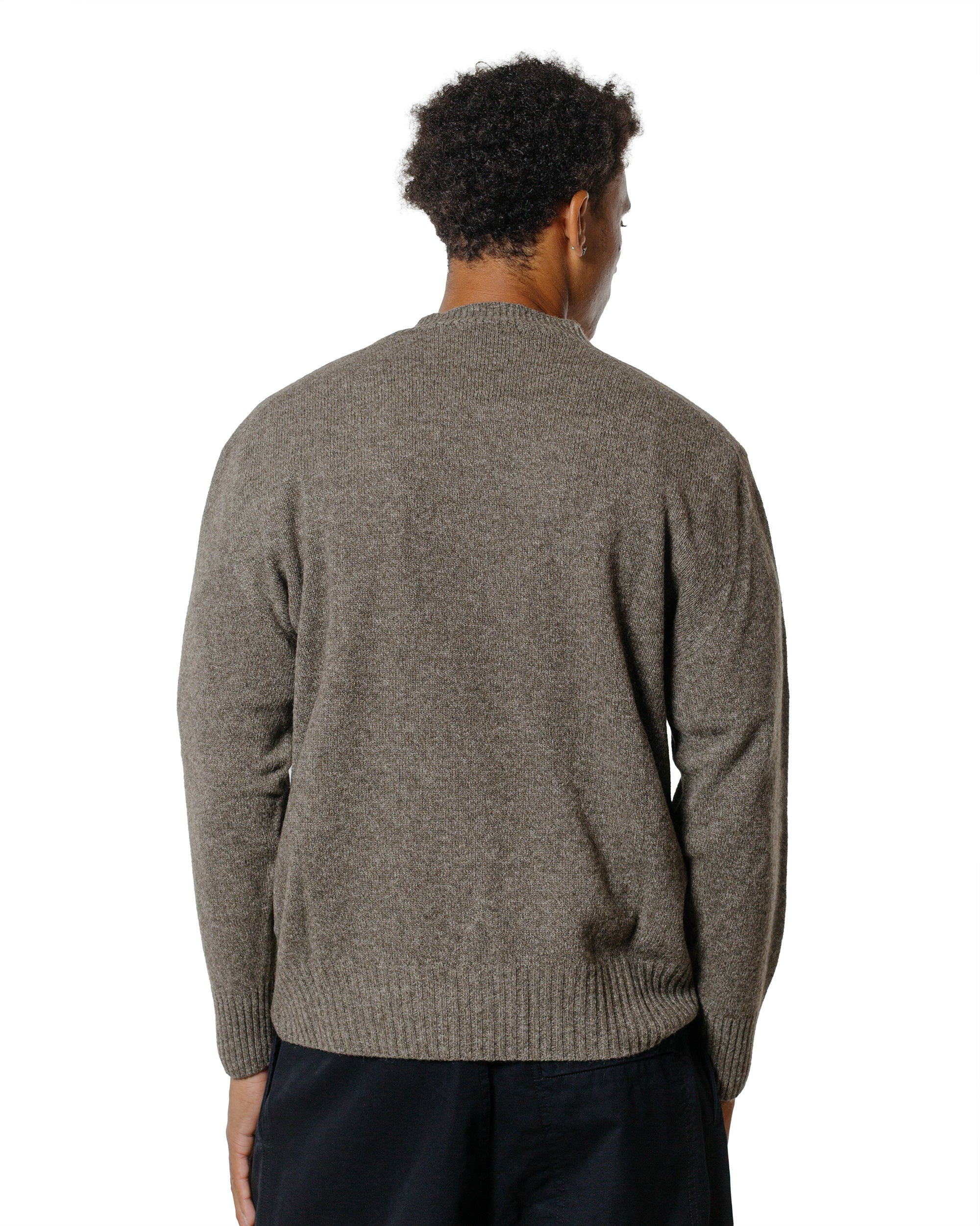 Seamless Crew Neck Yak Wool Cashmere Blend Natural Twist - 3