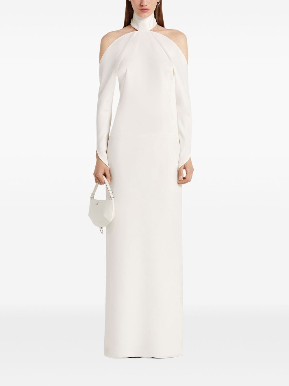 asymmetric shoulder-detail dress - 2