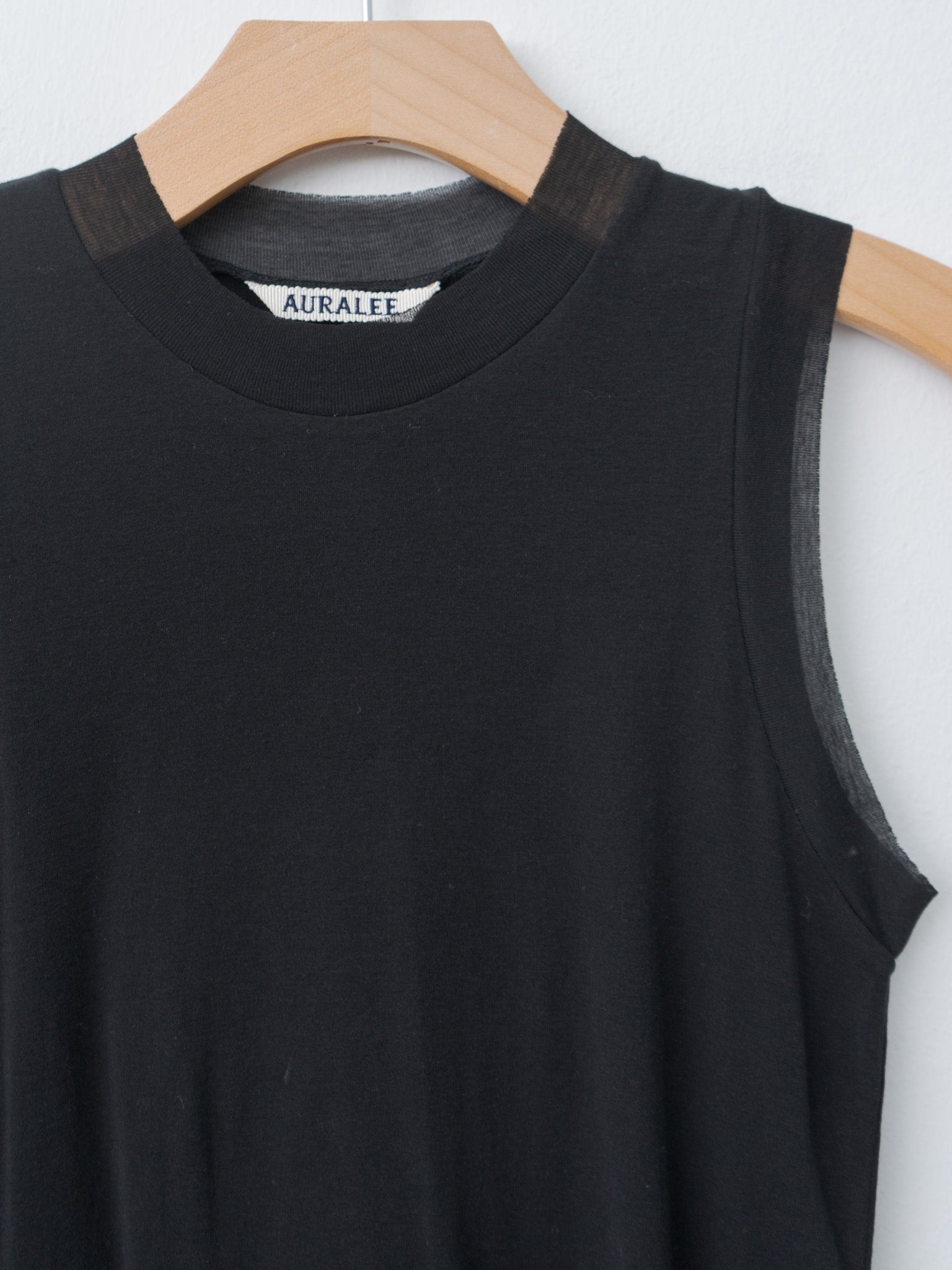 Super High Gauge Sheer Rib Tank Top - Black - 5