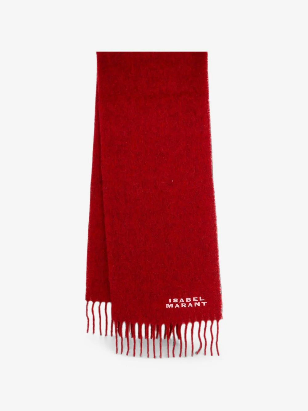 Firmy logo-embroidered fringed scarf - 1