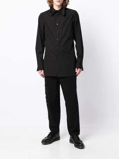 Yohji Yamamoto bowtie-collar oversized shirt outlook