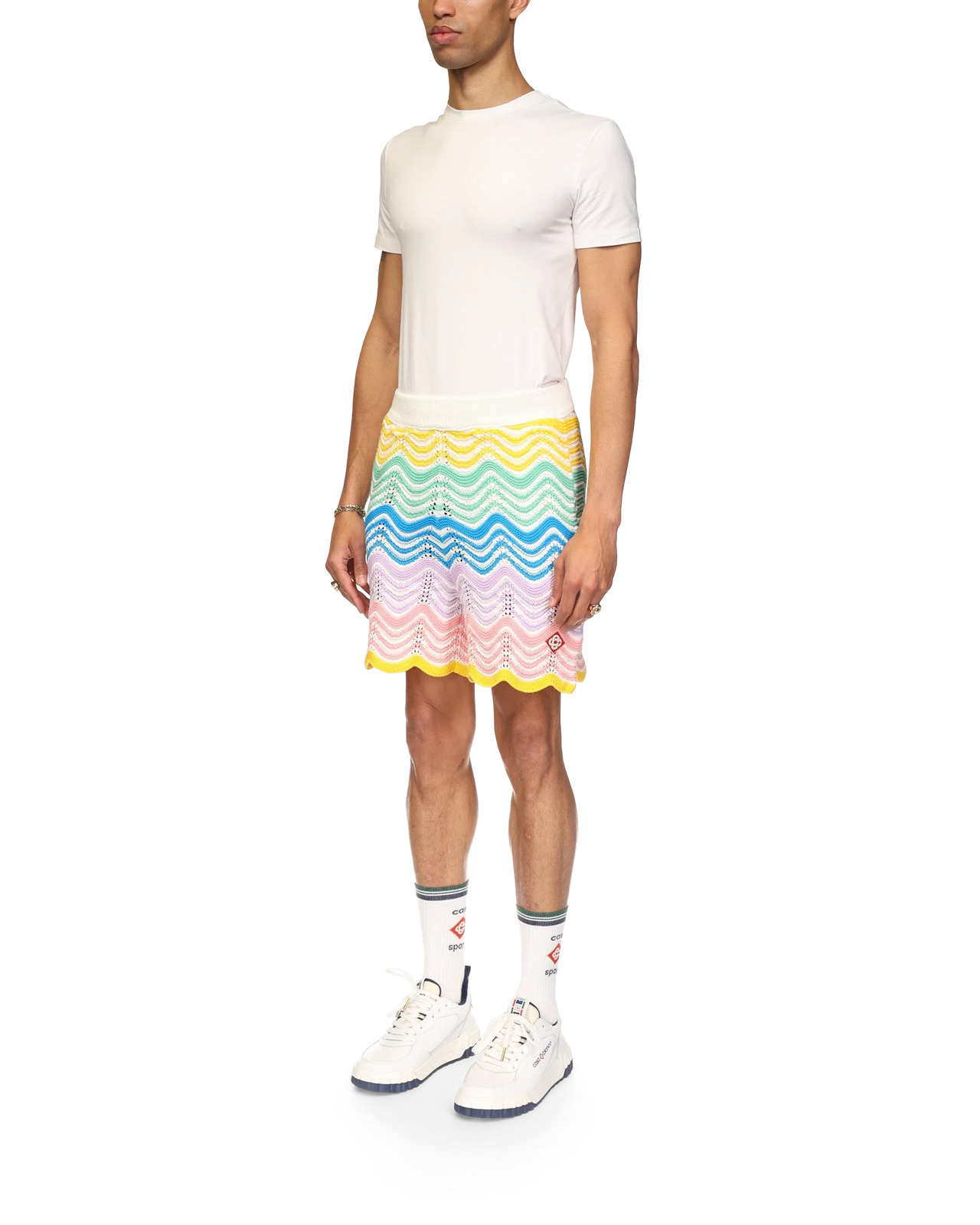 Gradient Wave Knit Shorts - 3