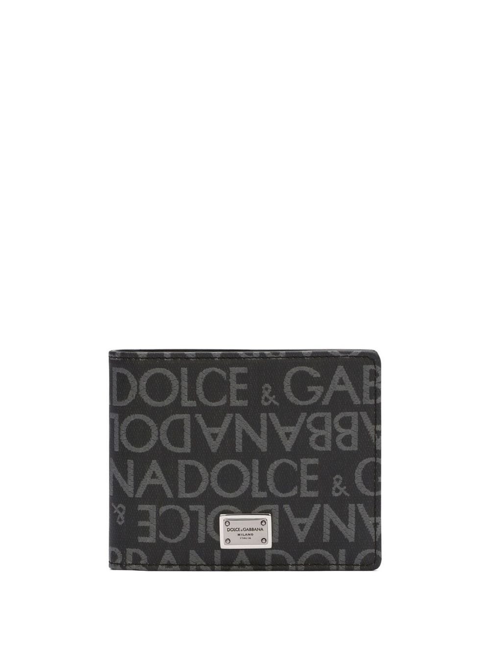 logo-jacquard bi-fold wallet - 1