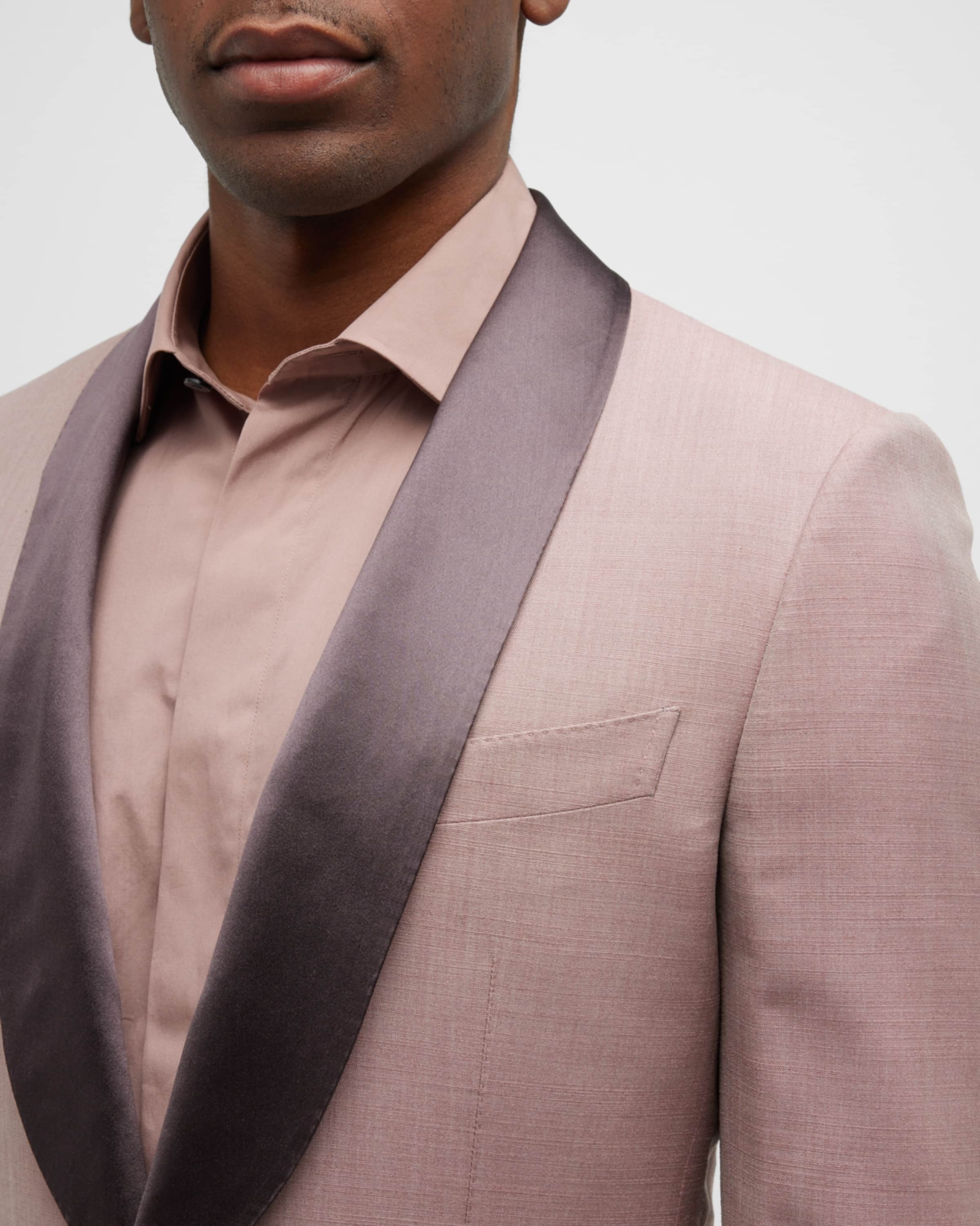 Men's Silk-Wool Shawl Evening Suit - 2