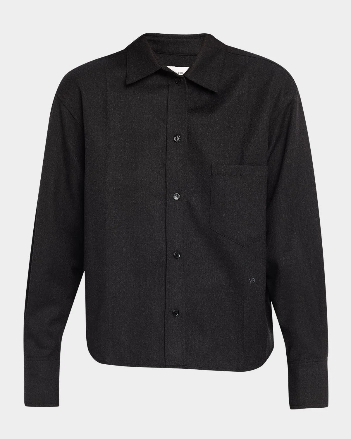 Ellys Wool Twill Button-Down Shirt - 1
