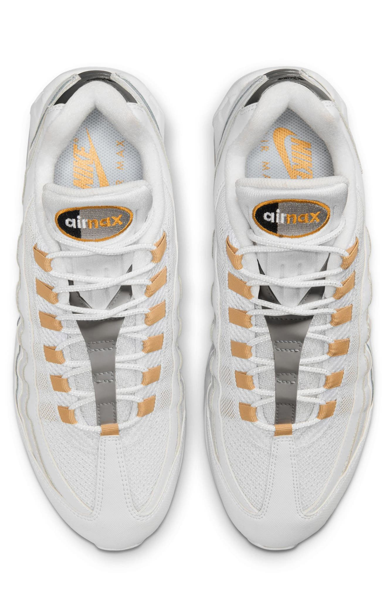 Nike Air Max 95 Sneaker in White/Gold/Black/Pearl Grey at Nordstrom - 3