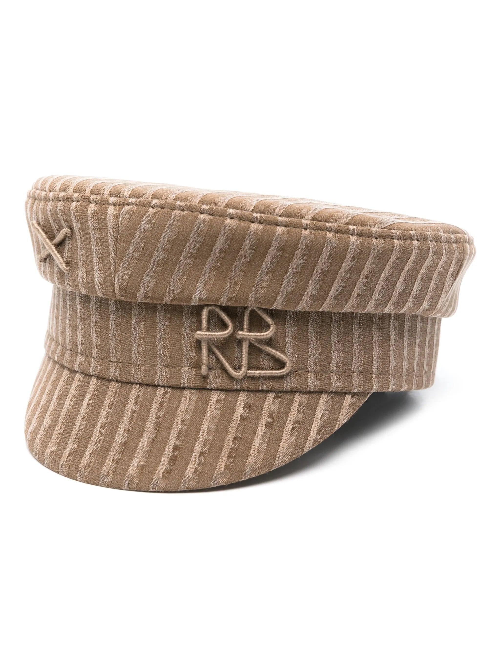 striped baker boy cap - 1
