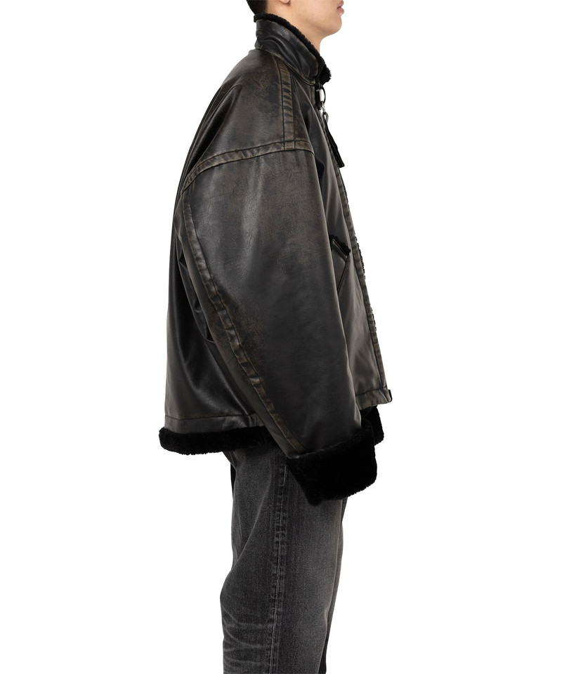 Coated Big Zip Boa Jacket 6