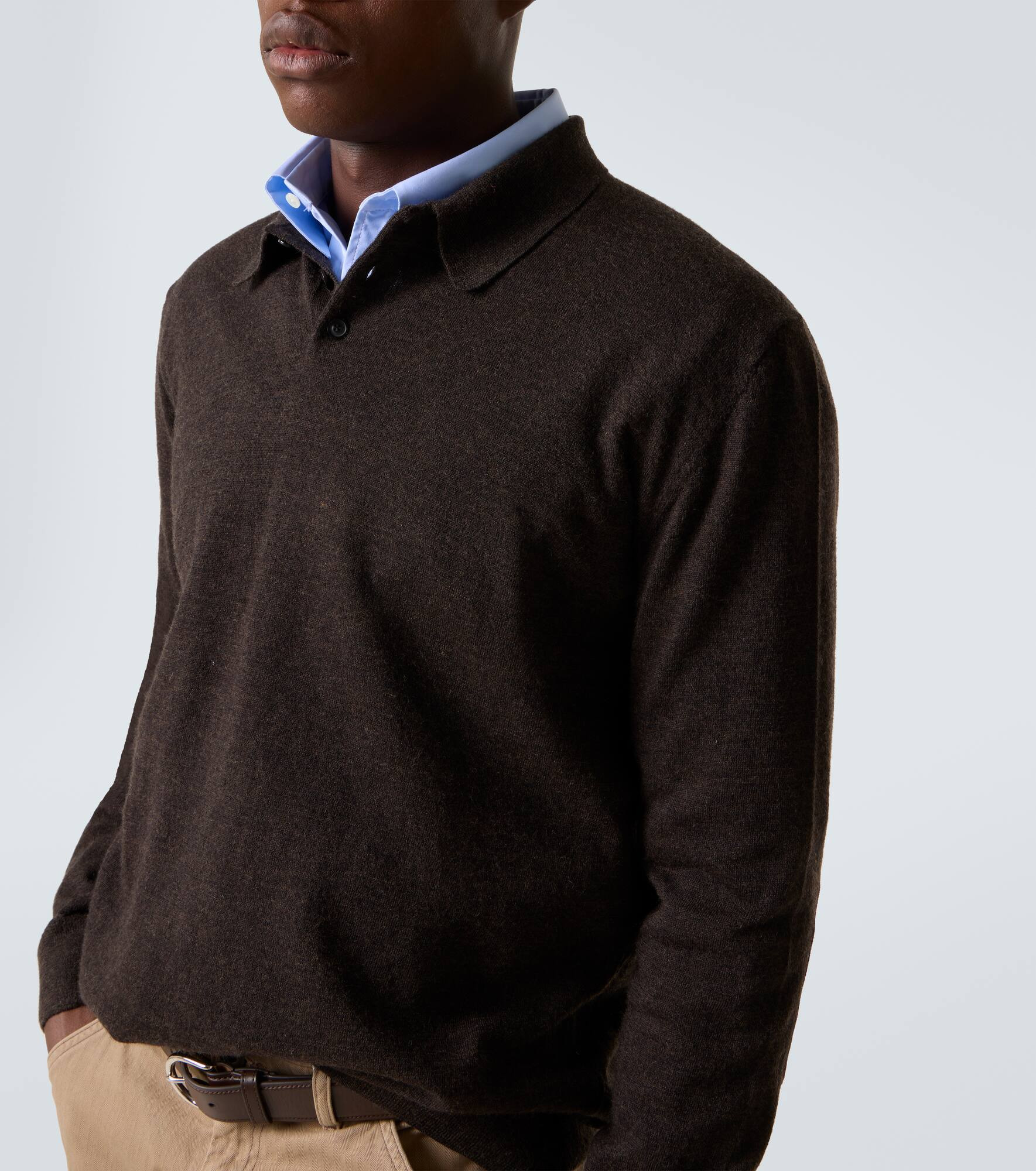 Wool polo sweater - 5
