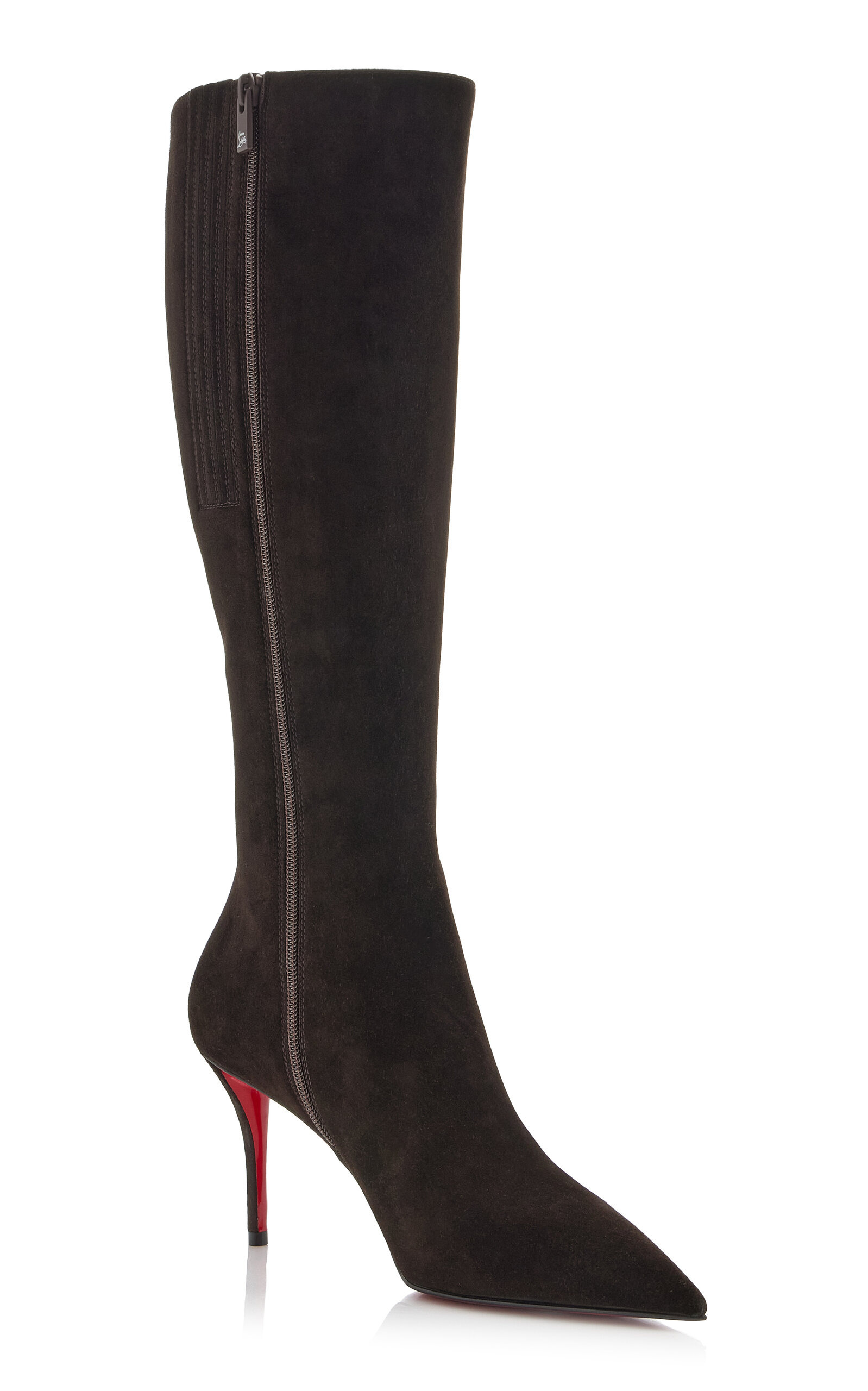 Miss Z 80mm Veau Velours Knee Boots brown - 3