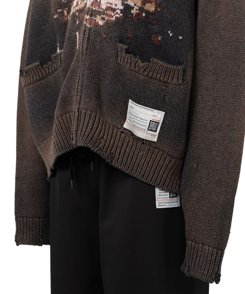 Cat Jacquard Knit Cardigan 9
