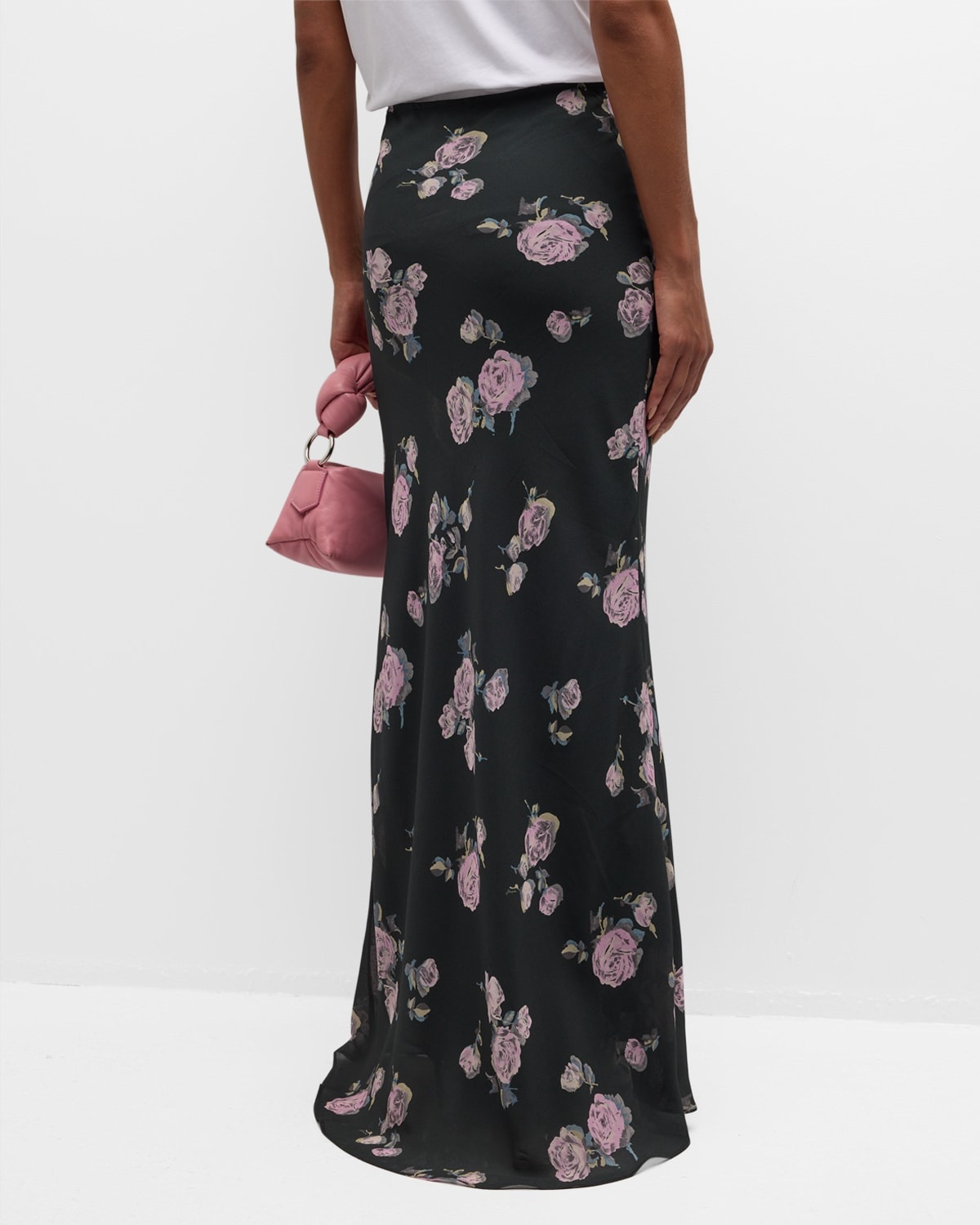 Floral Crepe Maxi Skirt - 5