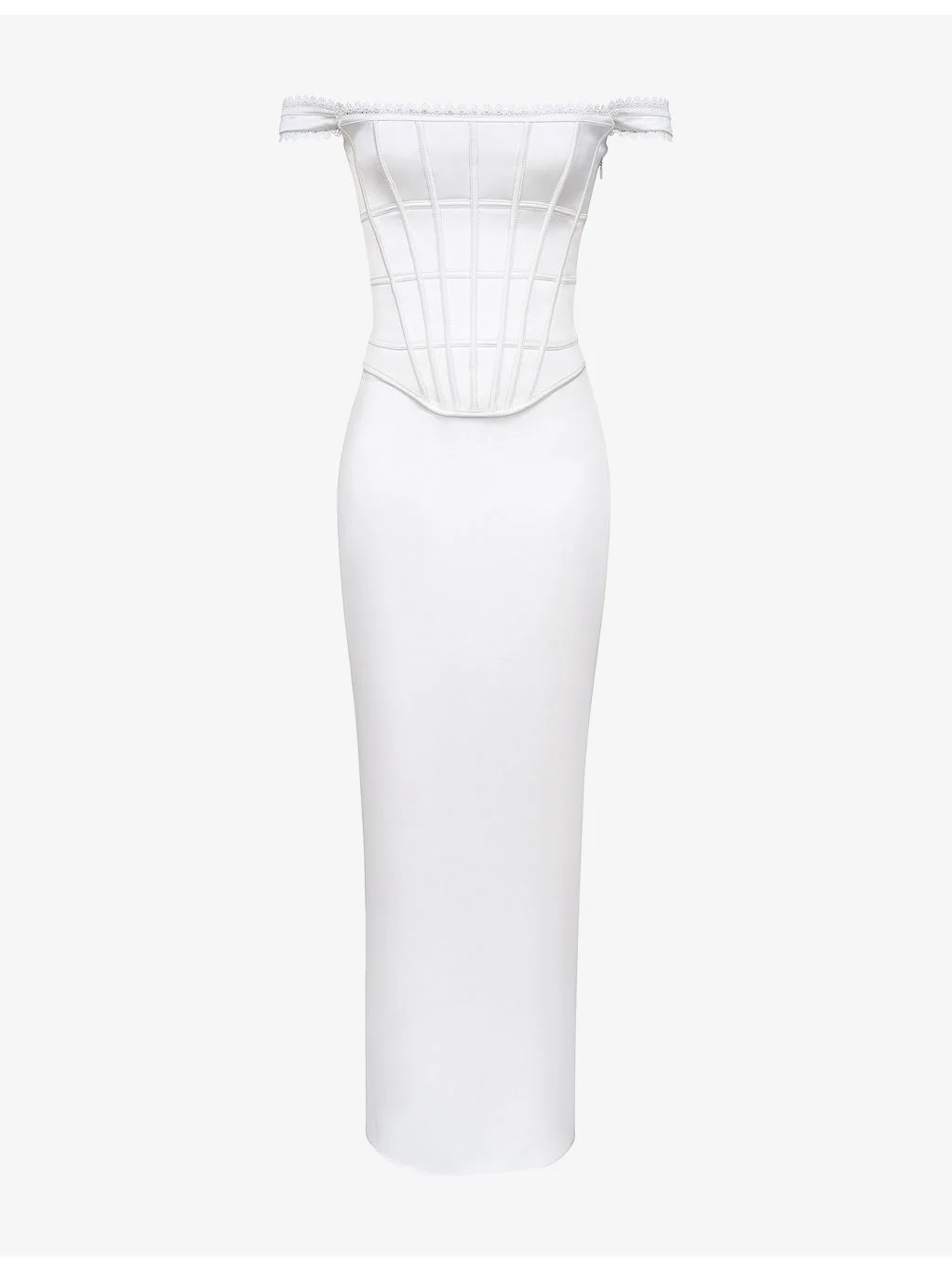 Isis Corseted Satin Maxi Dress - 1