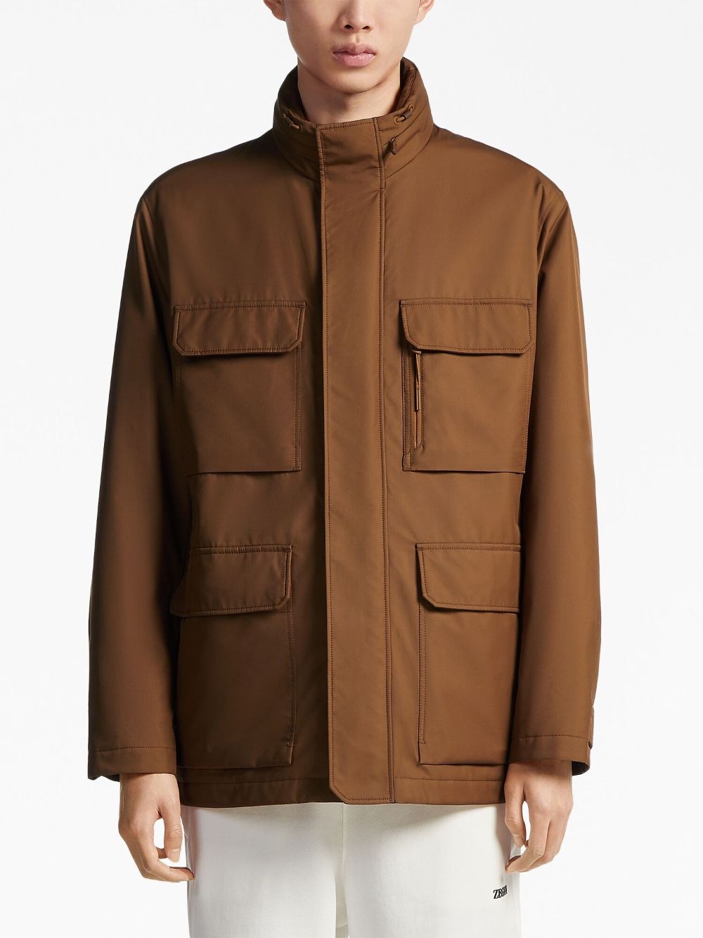 flap-pocket field jacket - 3