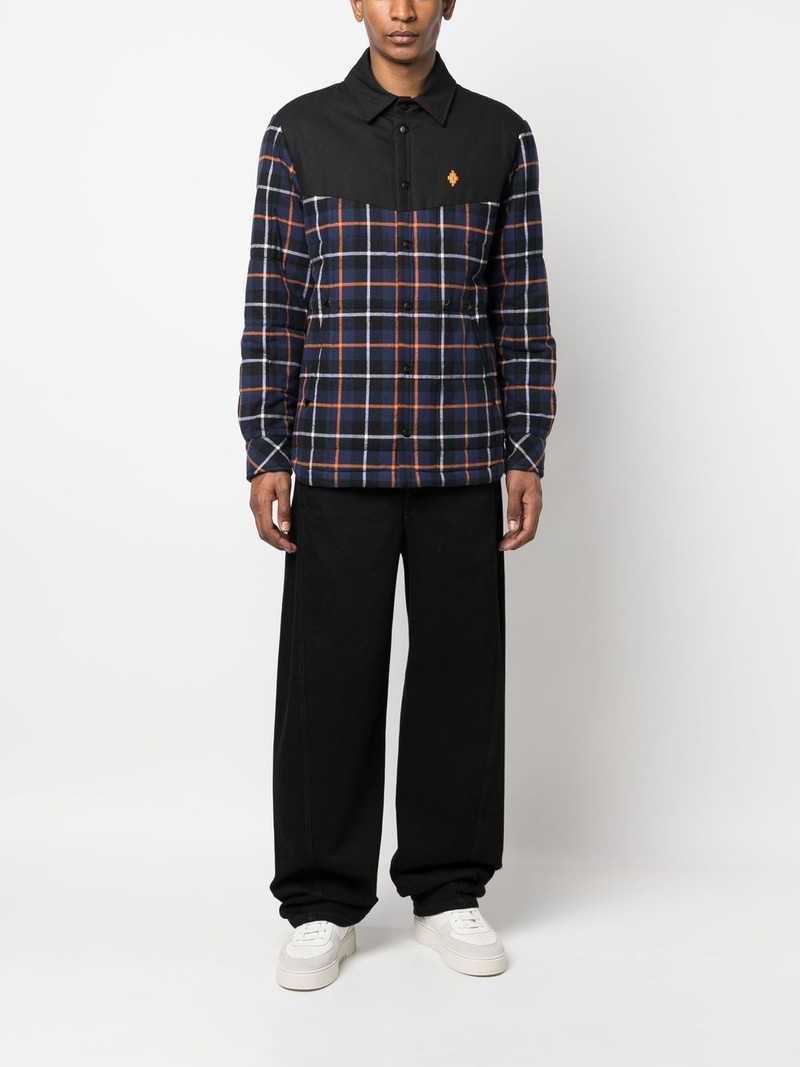 Marcelo Burlon County Of Milan checked long-sleeve jacket outlook