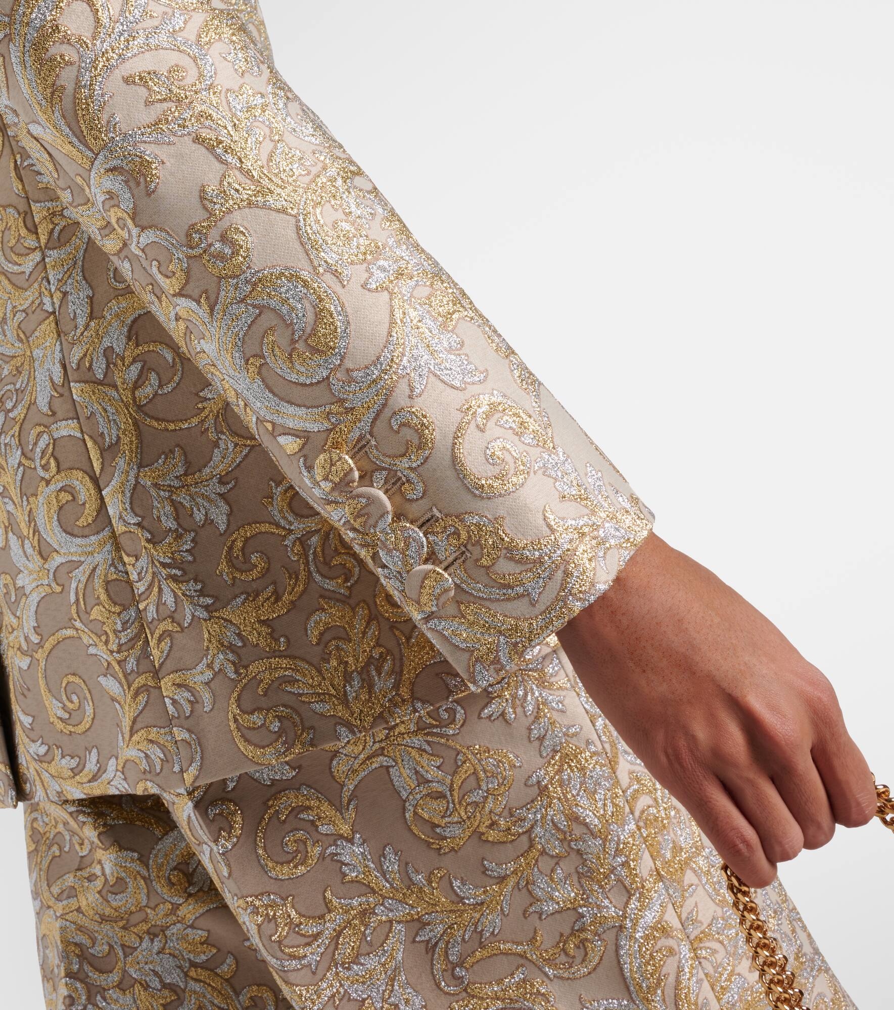 Single-breasted brocade blazer - 6