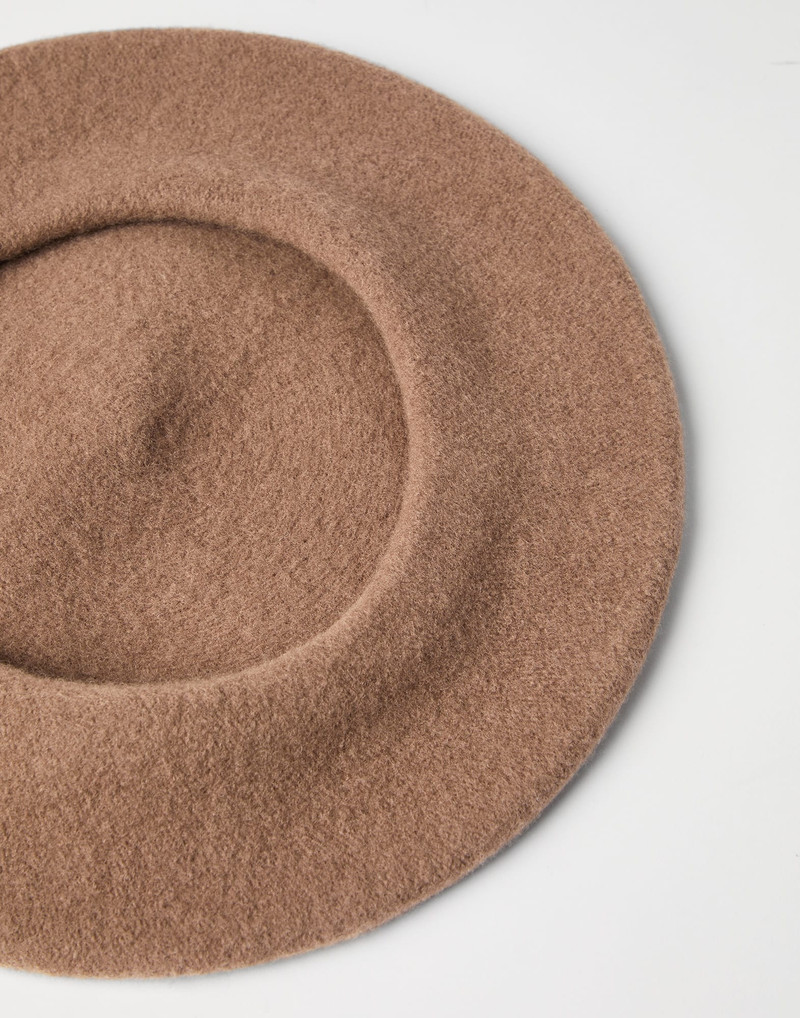 Brunello Cucinelli Wool beret with Precious detail outlook