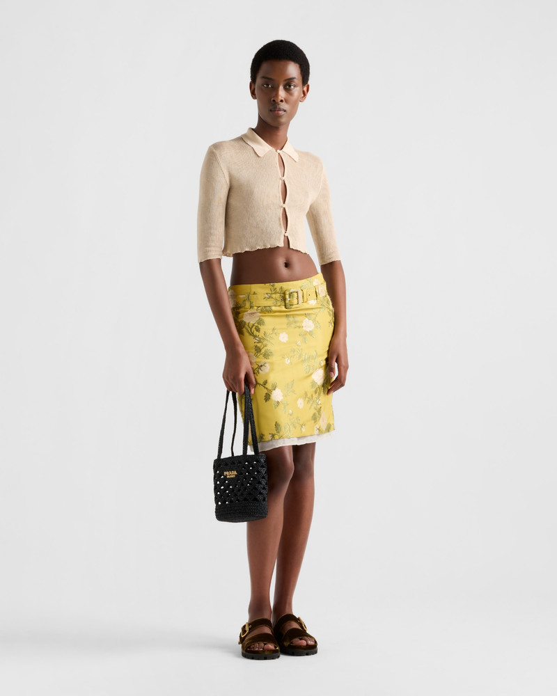 Prada Floral jacquard skirt outlook