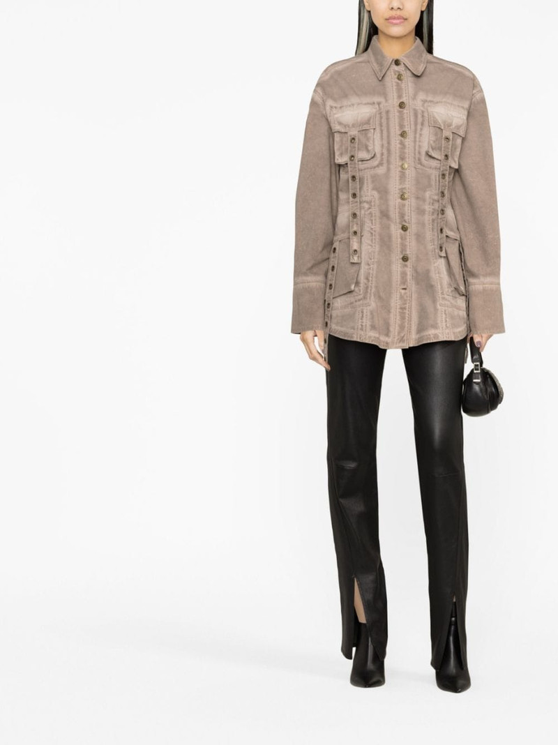 Blumarine eyelet-embellished denim jacket outlook