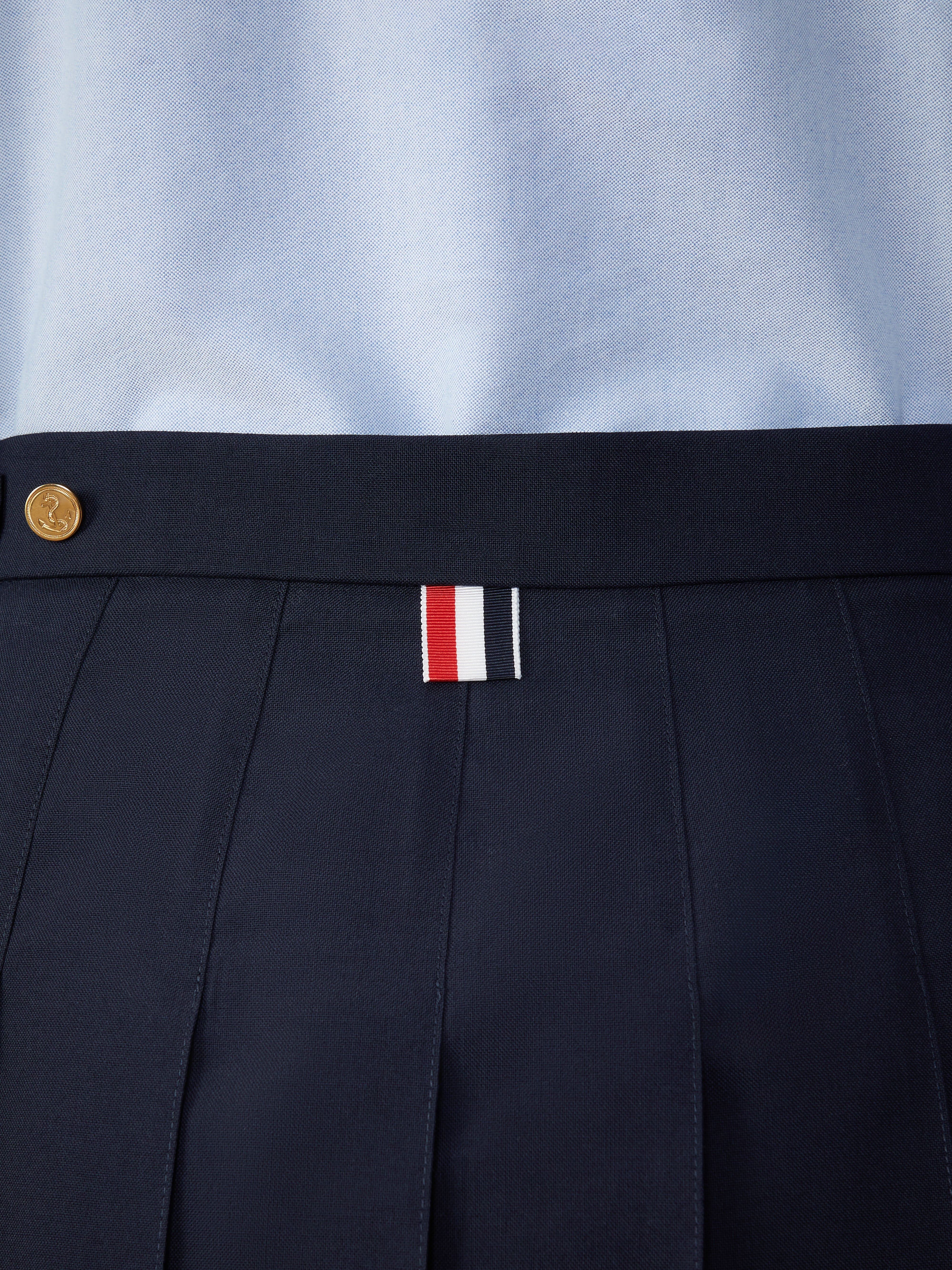 Plain Weave School Uniform Pleated Mini Skirt - 7
