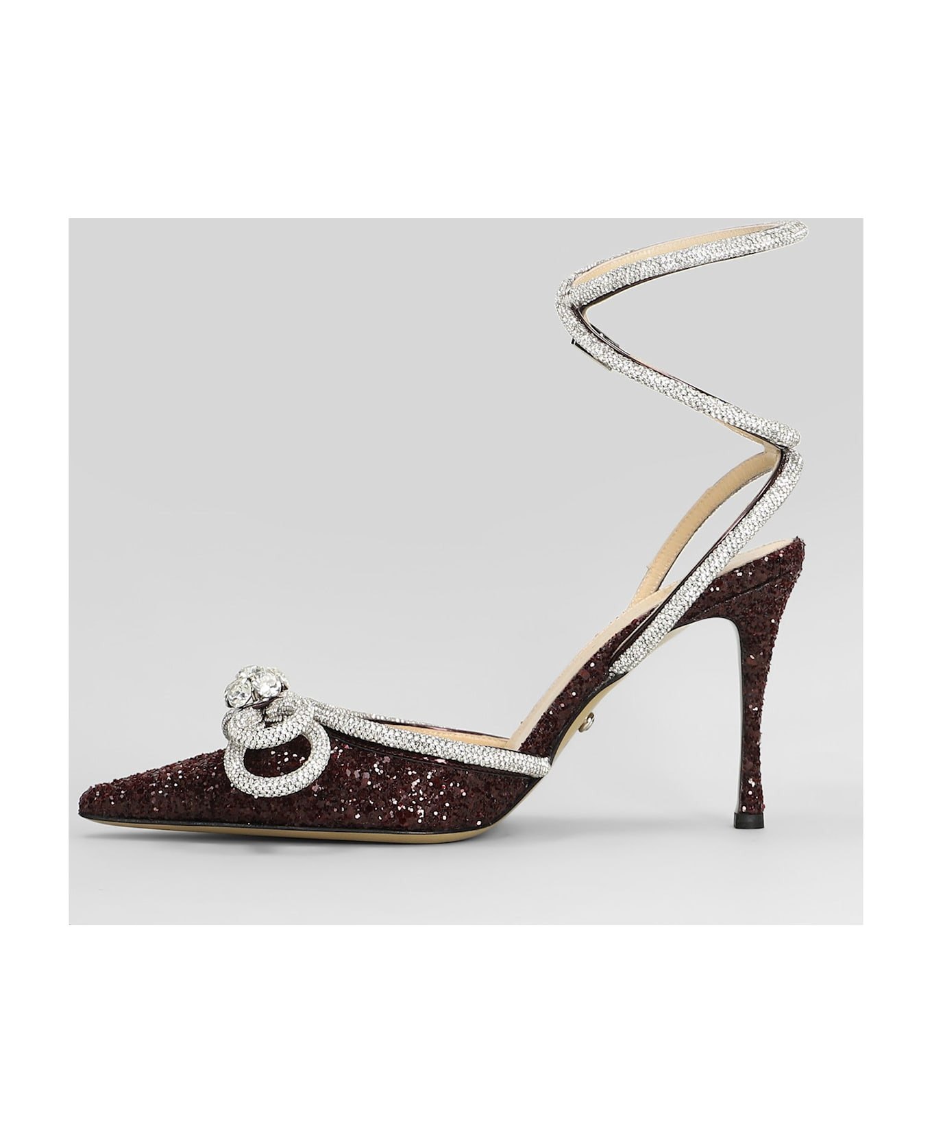 Pumps In Bordeaux Glitter - 3
