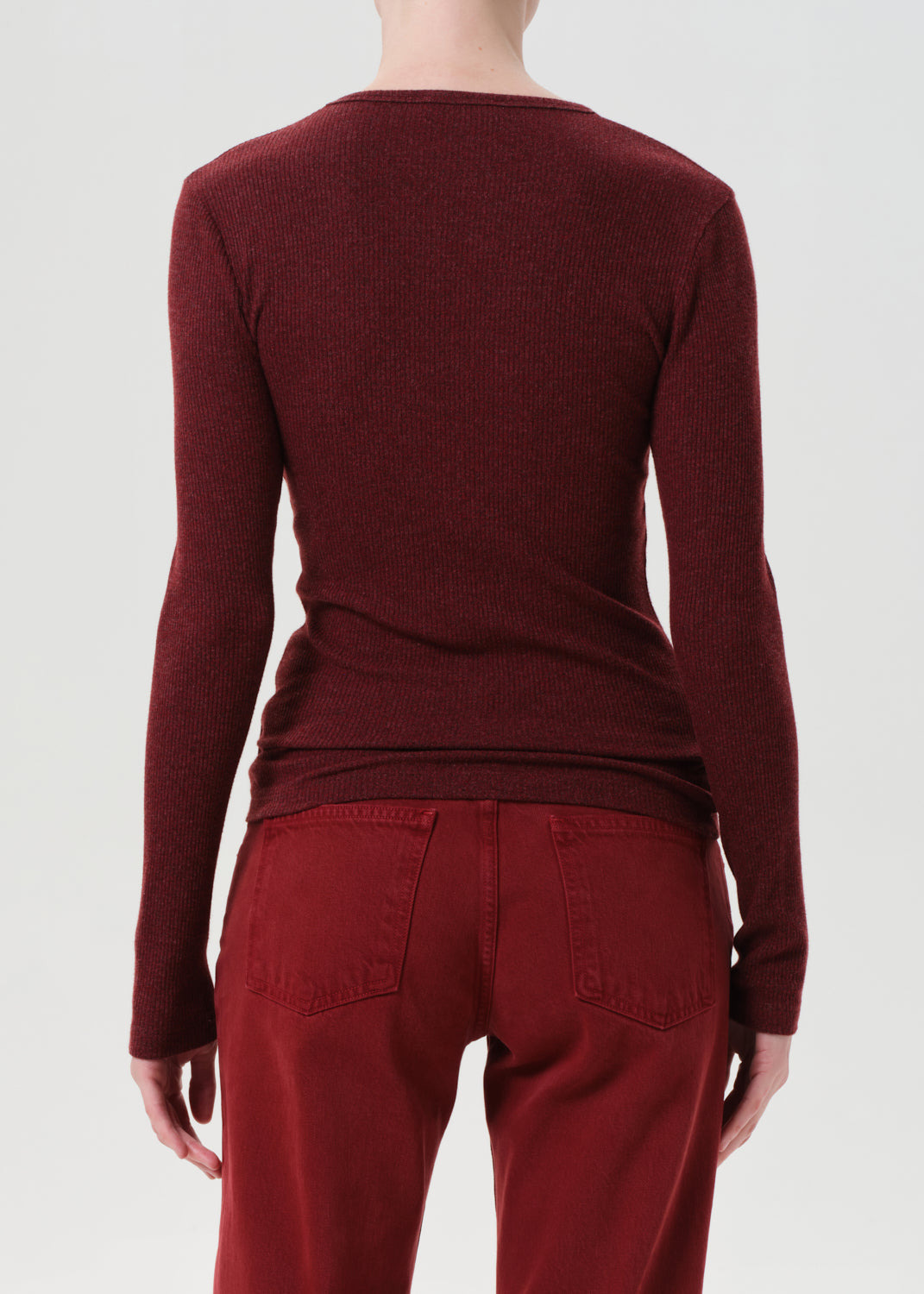 DELPHI SLIM TEE IN BRICK - 3