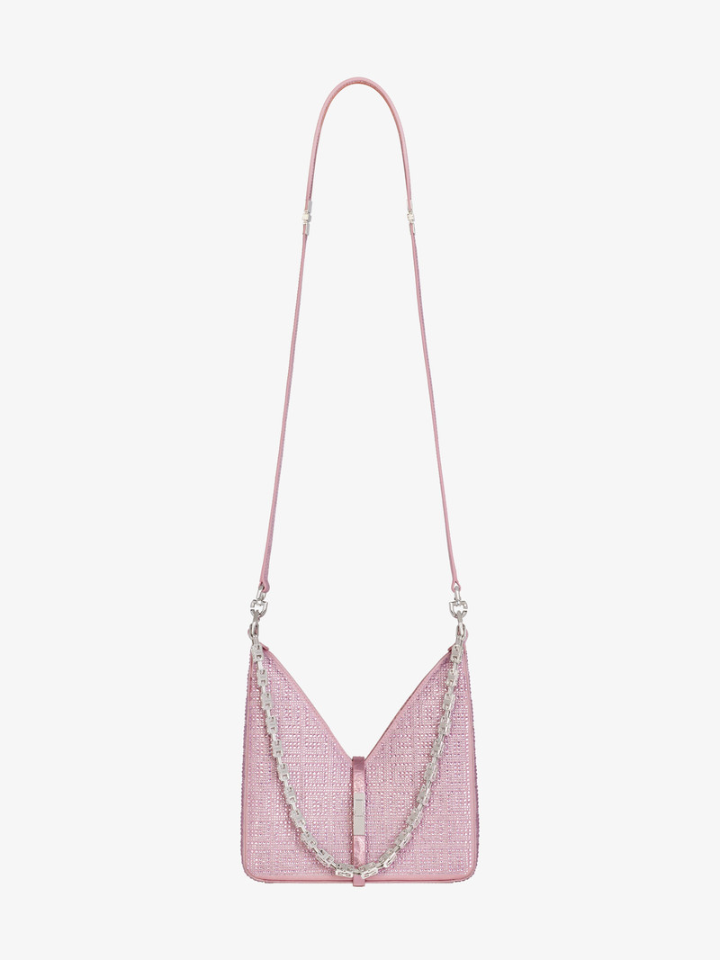 MINI CUT OUT BAG IN 4G STRASS WITH CHAIN 3