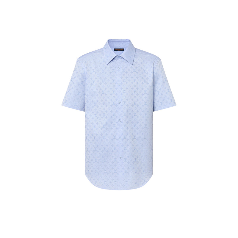 Monogram Short-Sleeved Cotton Shirt 1