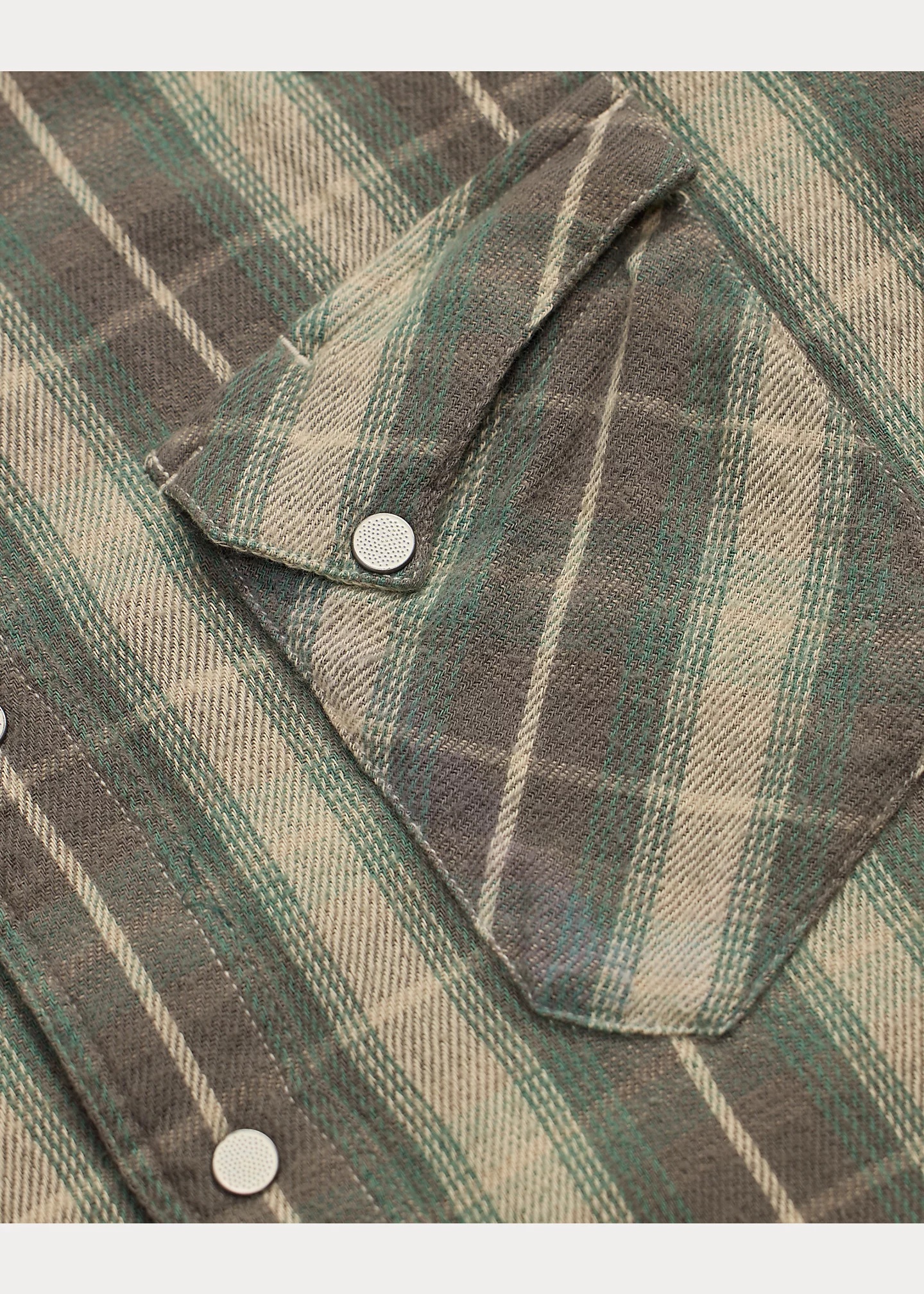 Slim Fit Plaid Twill Western Shirt - 4