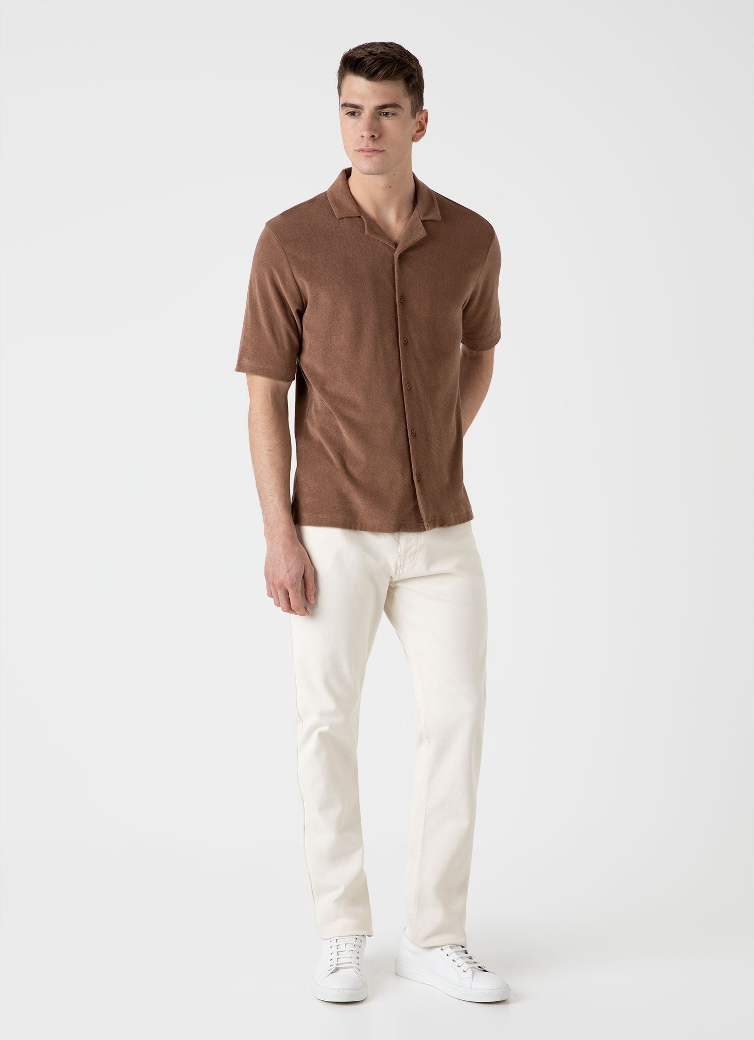 Towelling Camp Collar Shirt - 3