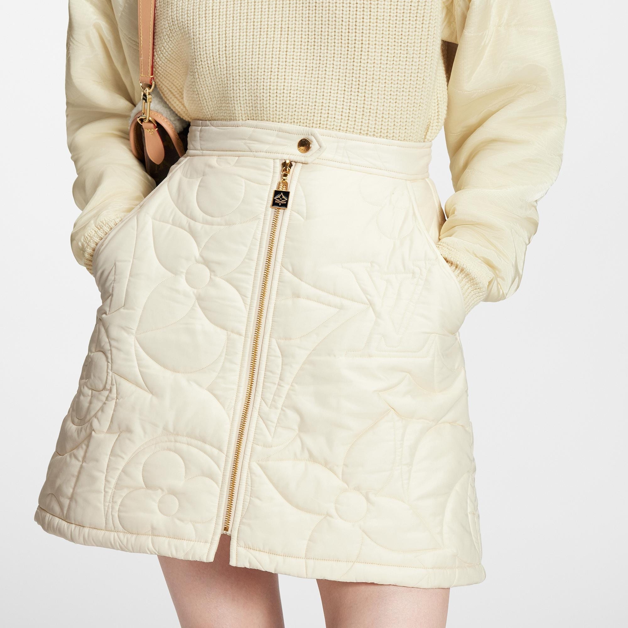 Quilted Monogram Mini Skirt - 4