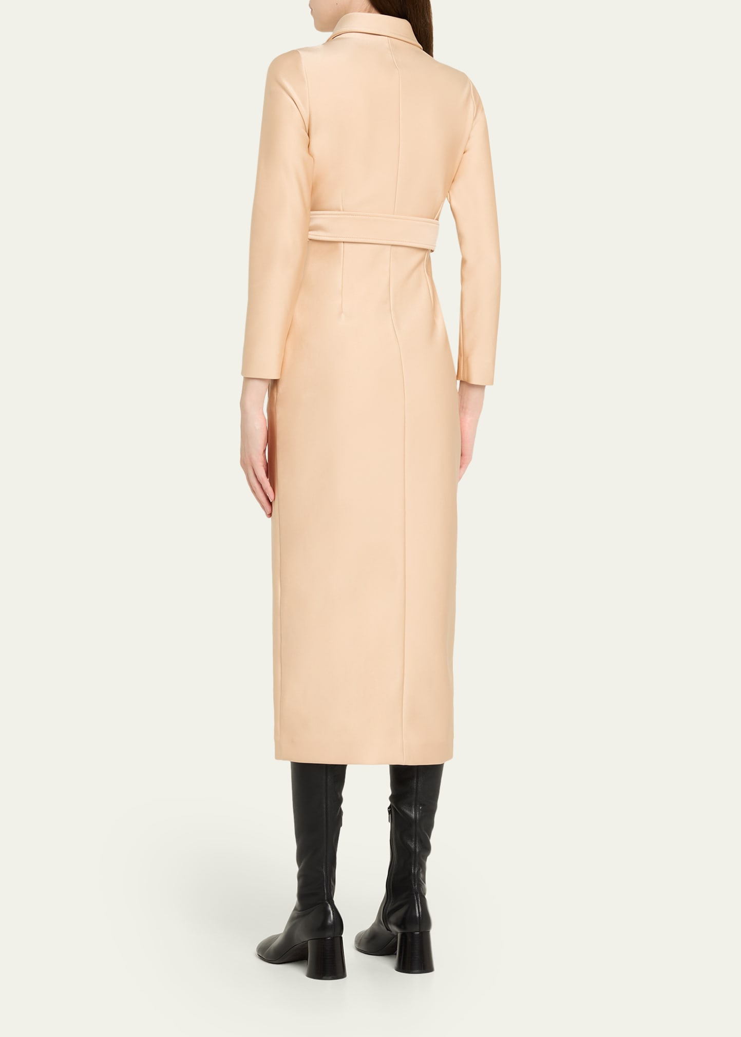 Slim-Fit Long Trench Coat - 3