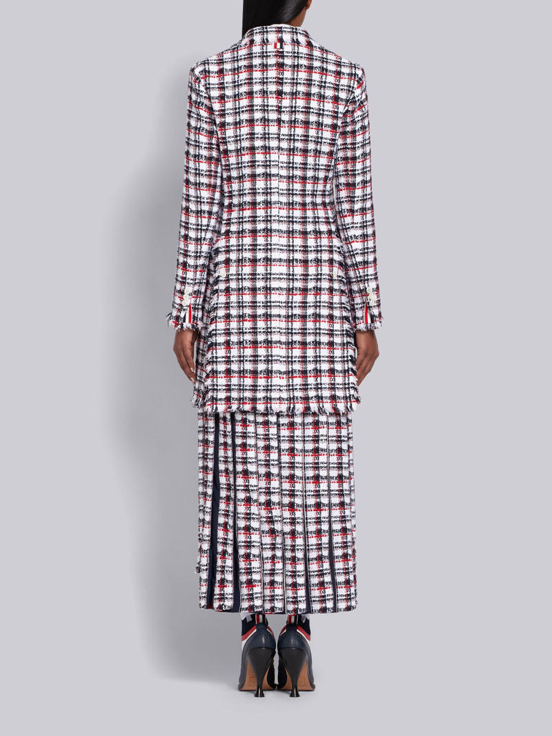 RWB Plaid Ribbon Tweed Unconstructed Chesterfield Overcoat 3