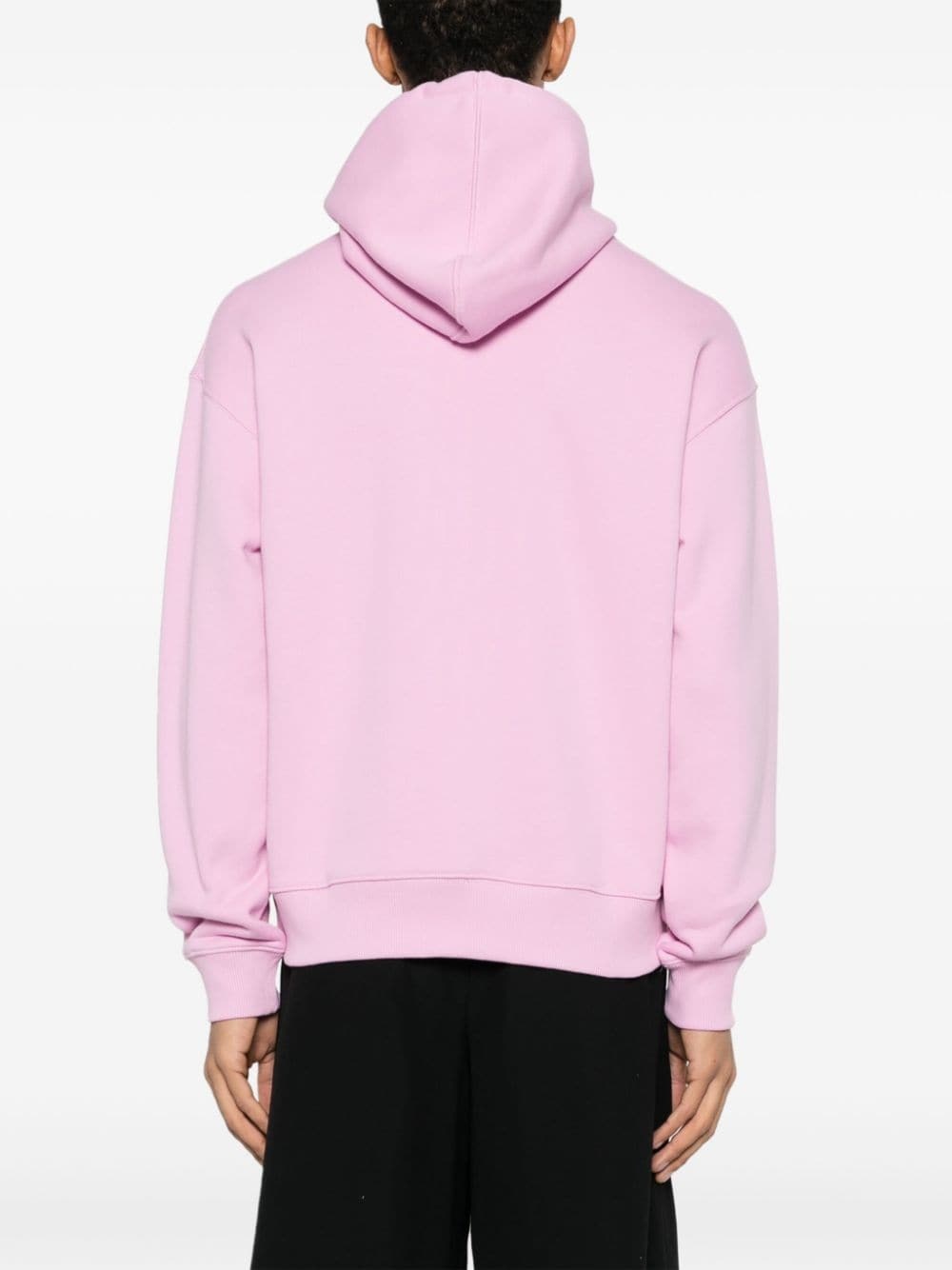 logo-patch cotton hoodie - 4