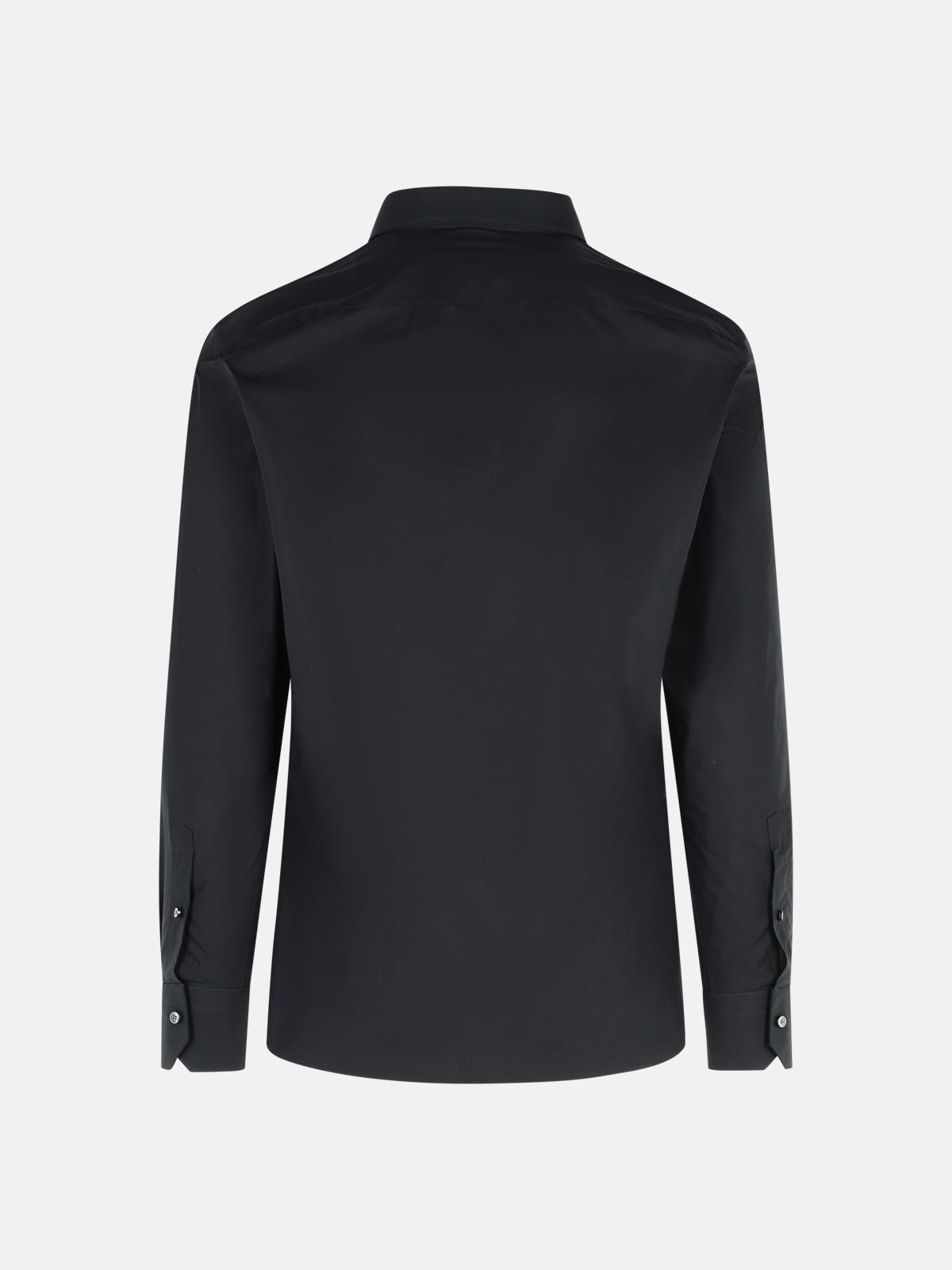 'TROFEO' DARK BLUE COTTON SHIRT - 3