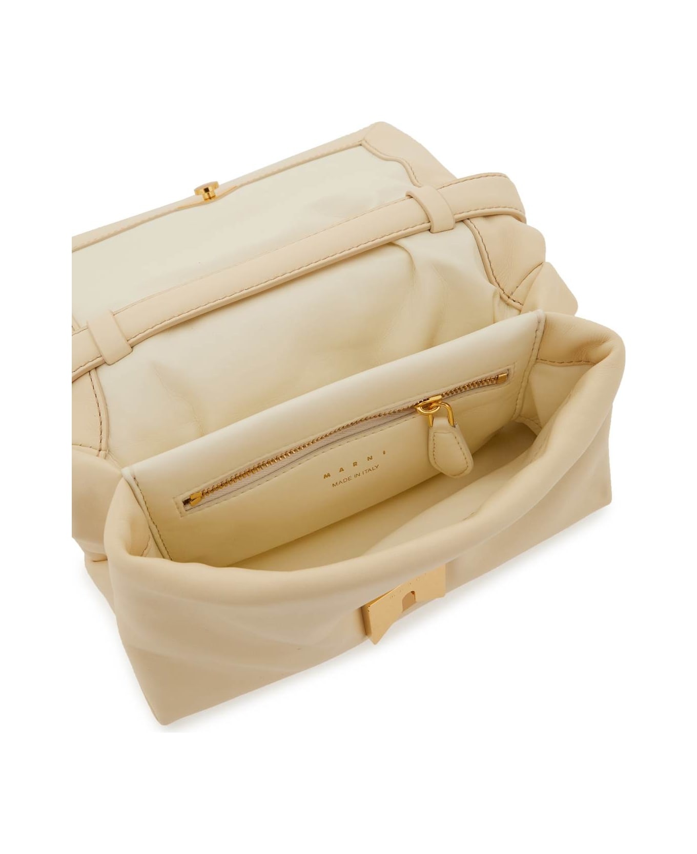 Small Prisma Bag In Ivory Leather - 4