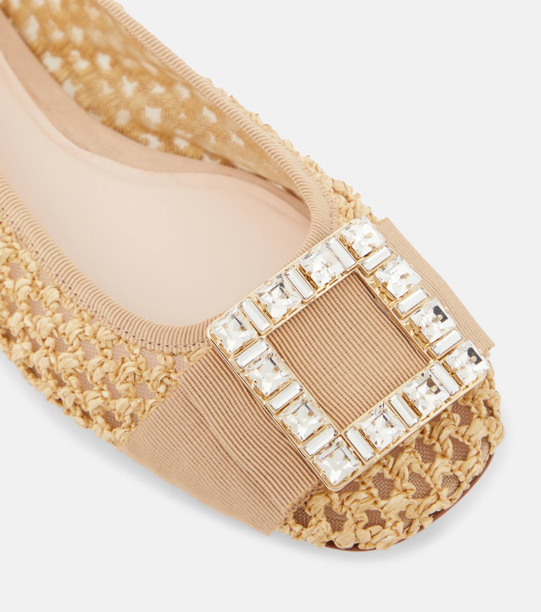 Très Vivier raffia-effect ballet flats - 6