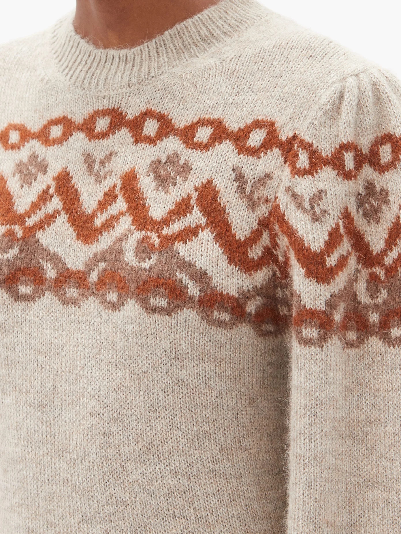 Fair Isle logo-jacquard alpaca-blend sweater - 3