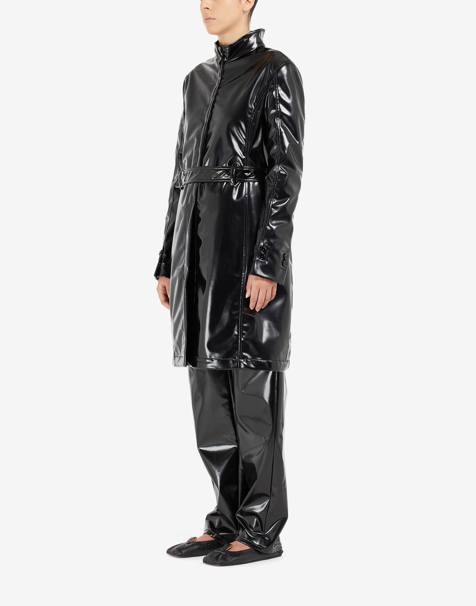 High-neck trench coat - 5