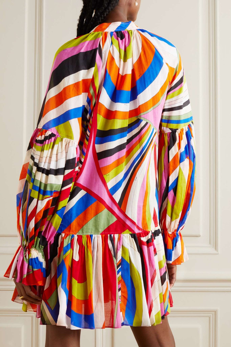 Printed cotton mini dress 3