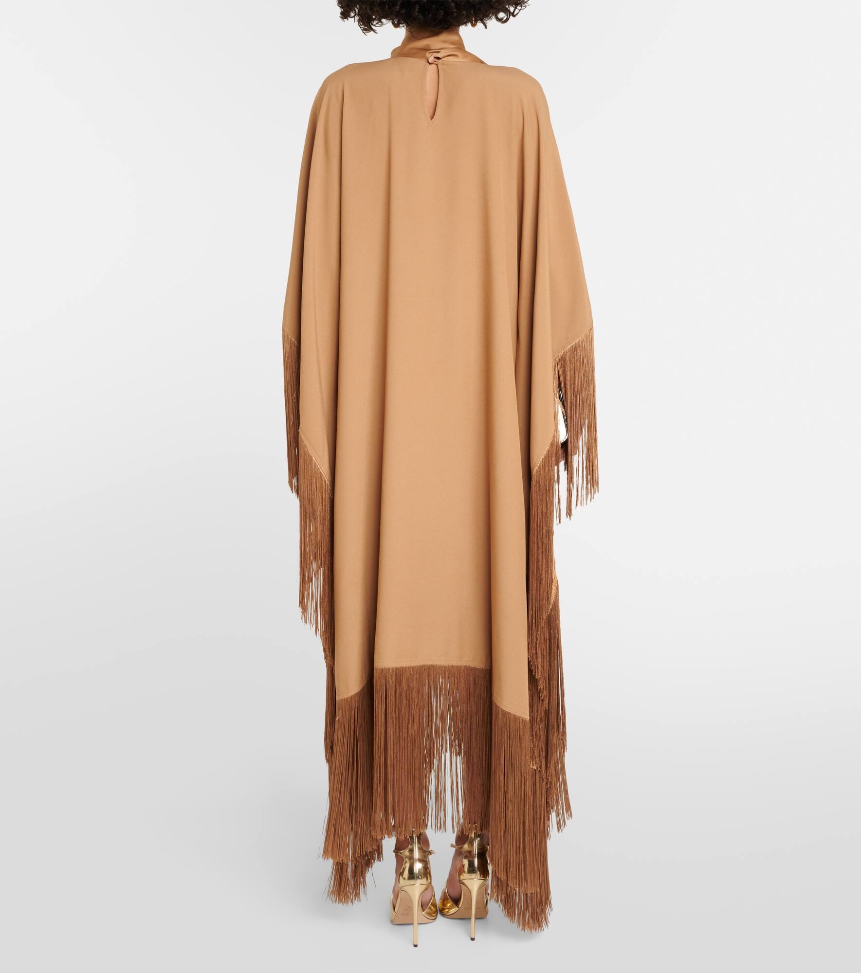 Mrs Ross fringed crêpe kaftan - 3