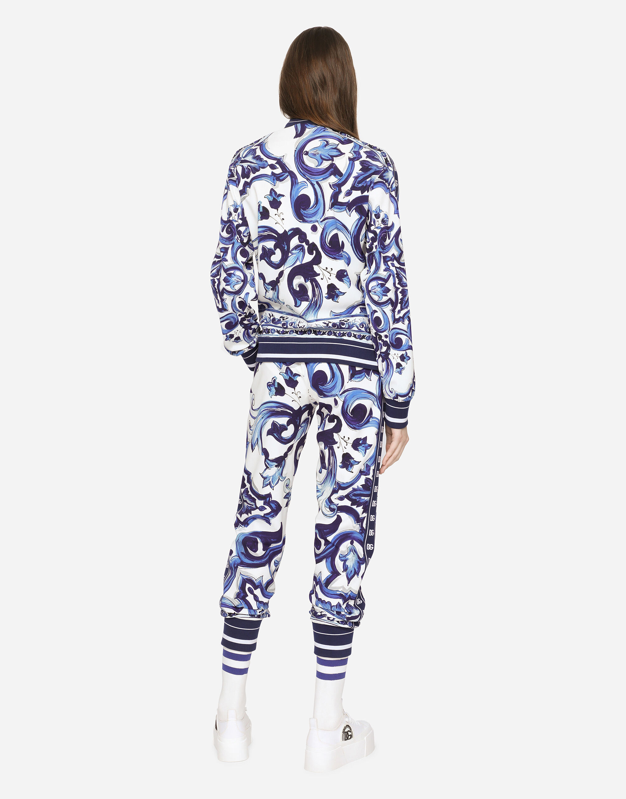Majolica-print cady jogging pants - 3