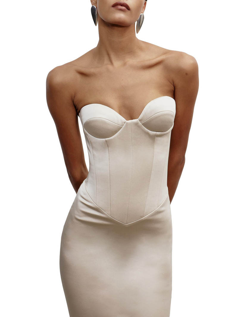 Women's Inara Satin Strapless Mermaid Gown - Sultans Delight 4