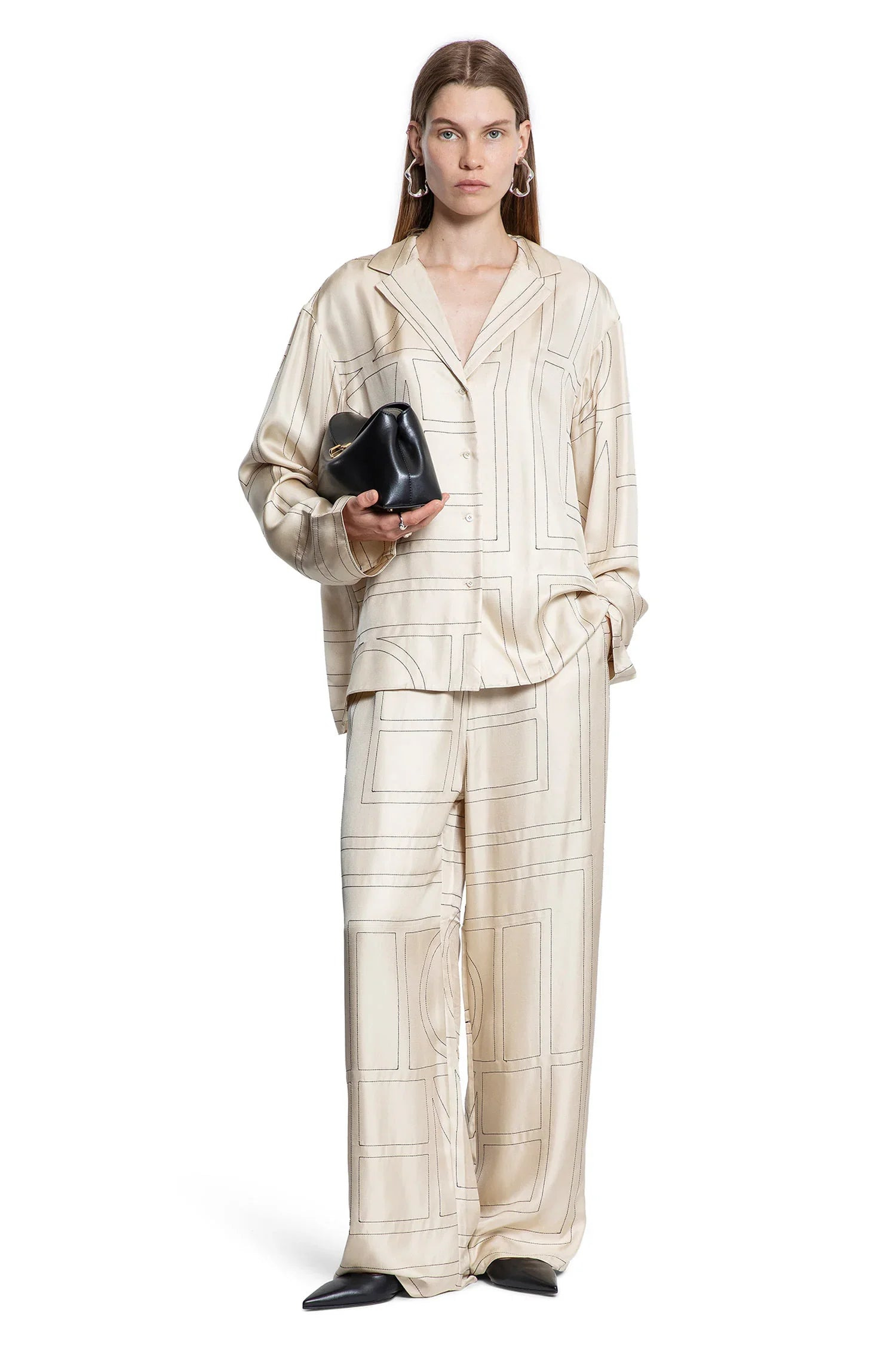 Monogram-Silk-Pj-Bottoms - 4