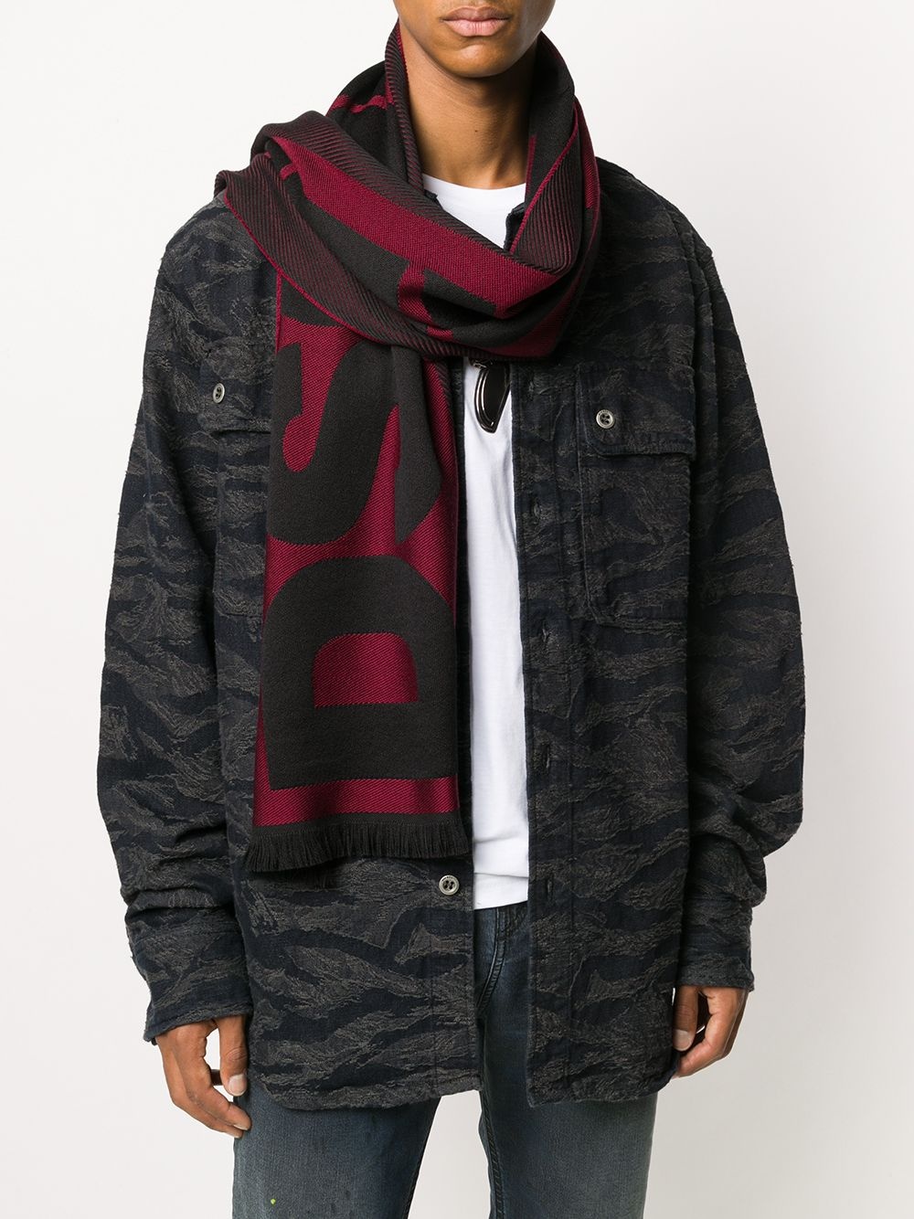 logo lettering scarf - 2